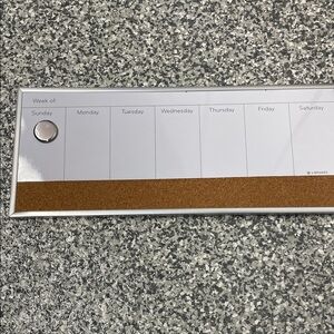 Weekly Planner Whiteboard with Cork Strip
